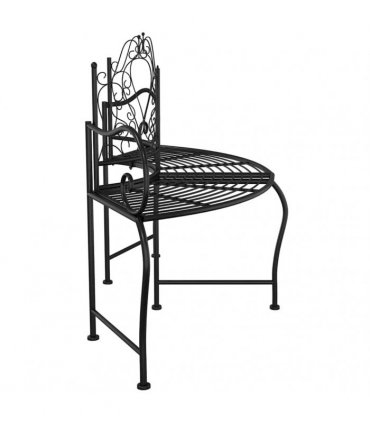 vidaXL Tree Bench | Black | Steel | 150 cm diameter | Durable | Tree Bench