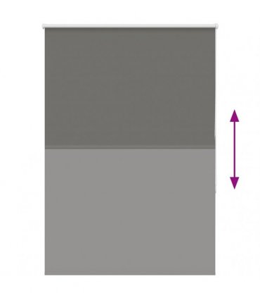 vidaXL Roller Blind Blackout Grey 110x130 cm Fabric Width 105.7 cm Polyester