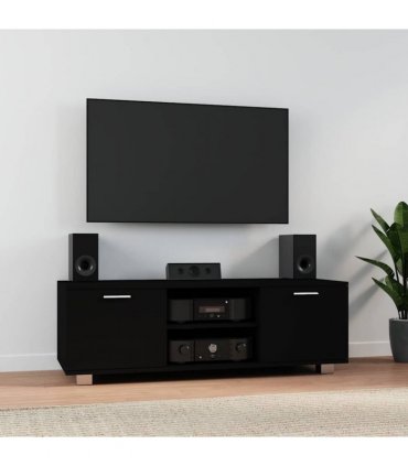 vidaXL TV Cabinet Black 120x40.5x35 cm Engineered Wood