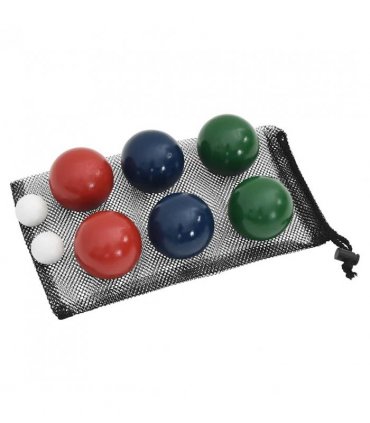 vidaXL 8 Piece Bocce Ball Set with Carrying Bag Solid Pine Wood