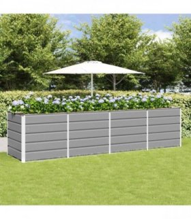 vidaXL Planter Light Grey 320 x 80 x 75 cm Steel