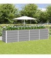 vidaXL Planter Light Grey 320 x 80 x 75 cm Steel