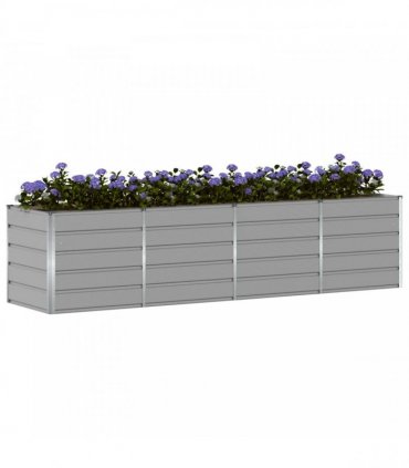 vidaXL Planter Light Grey 320 x 80 x 75 cm Steel