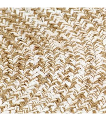 vidaXL Handmade Rug Jute White and Natural 90 cm