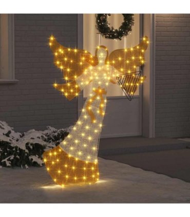 vidaXL Lighted Angle Warm White 116 x 29 x 158.5 cm Polyester