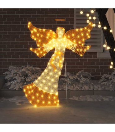 vidaXL Lighted Angle Warm White 116 x 29 x 158.5 cm Polyester