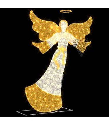 vidaXL Lighted Angle Warm White 116 x 29 x 158.5 cm Polyester