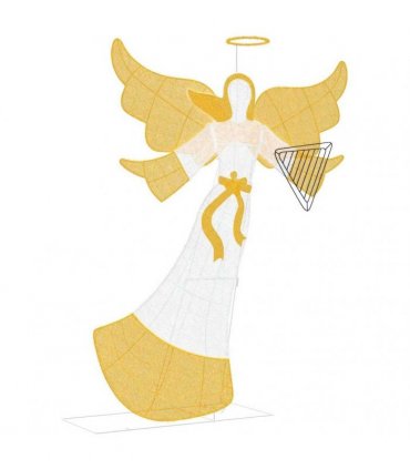 vidaXL Lighted Angle Warm White 116 x 29 x 158.5 cm Polyester