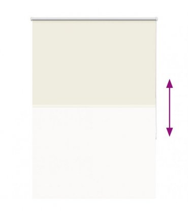 vidaXL Roller Blind Blackout Off White 115x130 cm Fabric Width 110.7 cm Polyester
