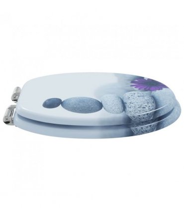 vidaXL Soft-Close Toilet Seat 2 pcs Grey 44 x 38 cm MDF board