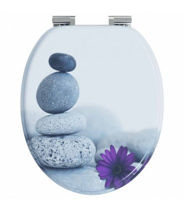 vidaXL Soft-Close Toilet Seat 2 pcs Grey 44 x 38 cm MDF board