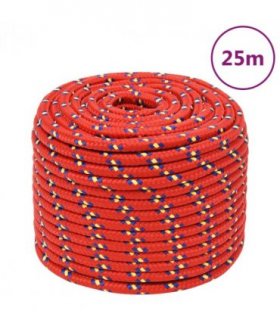 vidaXL Boat Rope Red 14 mm 25 m Polypropylene