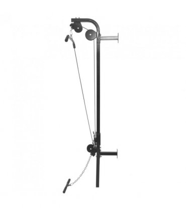 vidaXL Wall-mounted Power Tower with Barbell and Dumbbell Set 30.5 kg