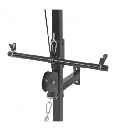 vidaXL Wall-mounted Power Tower with Barbell and Dumbbell Set 30.5 kg