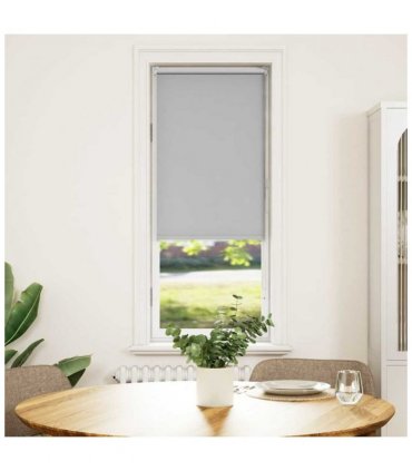 vidaXL Roller Blind Blackout Light Grey 45x175 cm Fabric Width 40.7 cm Polyester
