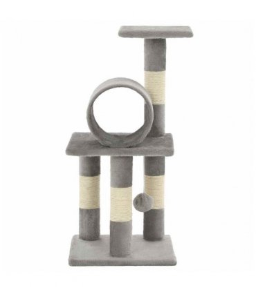 vidaXL Cat Tree with Sisal Scratching Posts 65 cm Grey