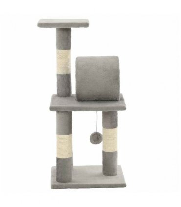 vidaXL Cat Tree with Sisal Scratching Posts 65 cm Grey