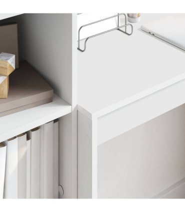 vidaXL Desk with Drawer with Shelf with Storage 2 pcs White