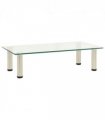 vidaXL TV Stand Transparent 60x35x17 cm Tempered Glass