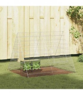 vidaXL Rabbit Cage Silver 110 x 100 x 85 cm Galvanised Steel