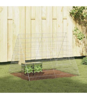 vidaXL Rabbit Cage Silver 110 x 100 x 85 cm Galvanised Steel