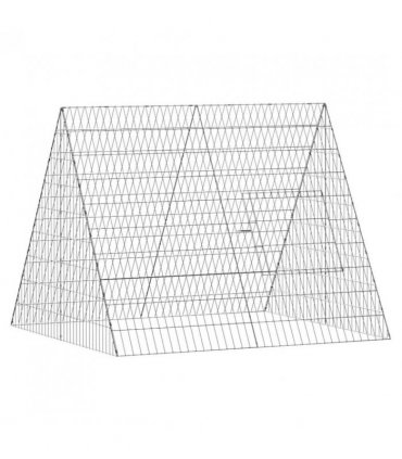vidaXL Rabbit Cage Silver 110 x 100 x 85 cm Galvanised Steel