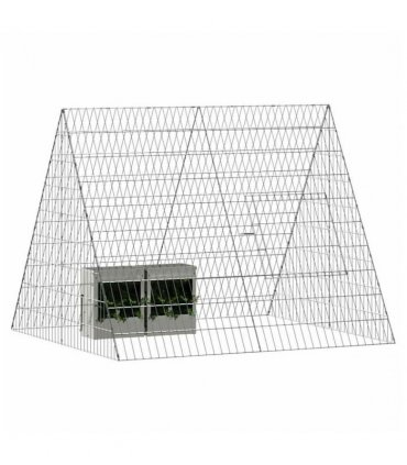 vidaXL Rabbit Cage Silver 110 x 100 x 85 cm Galvanised Steel