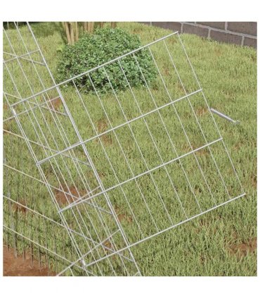 vidaXL Rabbit Cage Silver 110 x 100 x 85 cm Galvanised Steel
