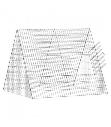 vidaXL Rabbit Cage Silver 110 x 100 x 85 cm Galvanised Steel