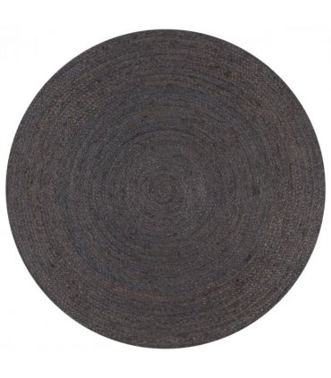 vidaXL Handmade Rug Jute Round 120 cm Dark Grey