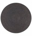 vidaXL Handmade Rug Jute Round 120 cm Dark Grey