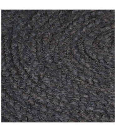 vidaXL Handmade Rug Jute Round 120 cm Dark Grey