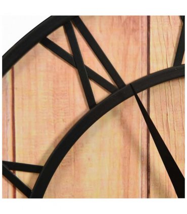 vidaXL Wall Clock 39 cm Brown and Black MDF and Iron