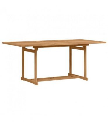 vidaXL Garden Dining Set 9 pcs Brown Solid Teak Wood