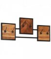 vidaXL Wall Coat Rack 90x1x35 cm Solid Wood Acacia and Iron