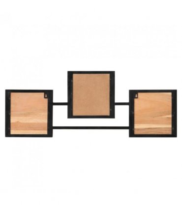 vidaXL Wall Coat Rack 90x1x35 cm Solid Wood Acacia and Iron