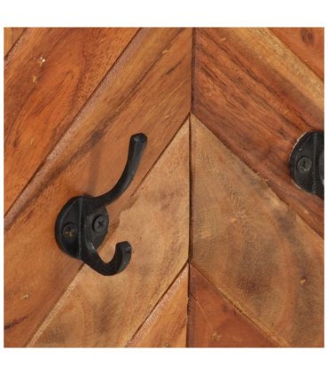 vidaXL Wall Coat Rack 90x1x35 cm Solid Wood Acacia and Iron