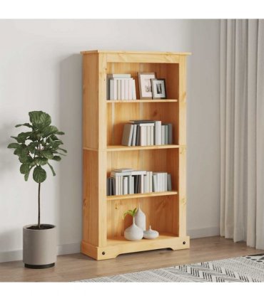 vidaXL 4-Tier Bookcase Mexican Pine Corona Range 80x29x150 cm