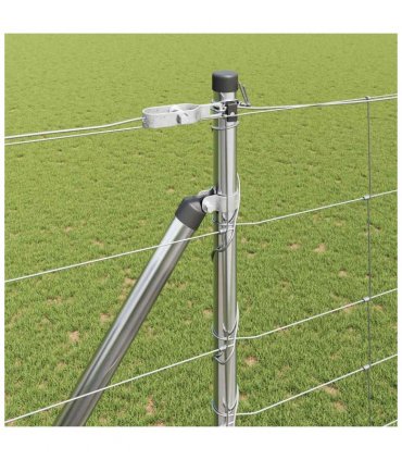 vidaXL Welded Wire Fence with Spikes 25 x 1.6 m Galvanised Steel Mesh