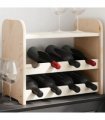 vidaXL Wine Rack with Top Board 43x25x37 cm Solid Wood Pine
