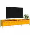 vidaXL TV Cabinet Mustard Yellow 202x39x43.5 cm Cold-rolled Steel