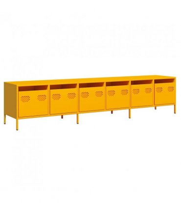 vidaXL TV Cabinet Mustard Yellow 202x39x43.5 cm Cold-rolled Steel