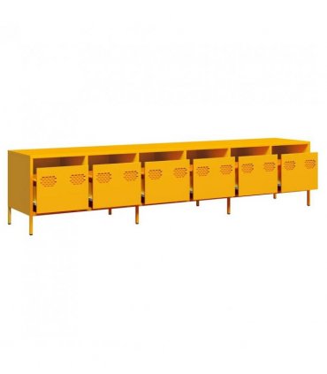 vidaXL TV Cabinet Mustard Yellow 202x39x43.5 cm Cold-rolled Steel