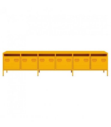 vidaXL TV Cabinet Mustard Yellow 202x39x43.5 cm Cold-rolled Steel