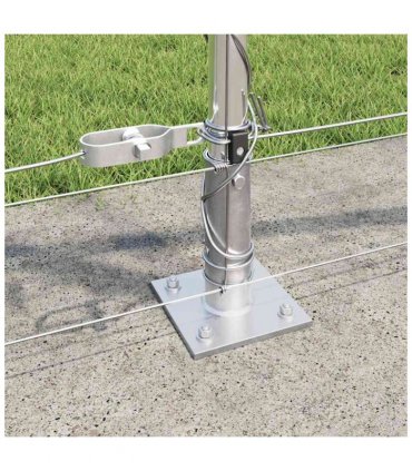 vidaXL Welded Wire Fence with Concrete Base 25 x 0.8 m Silver Mesh