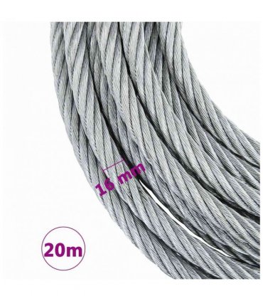 vidaXL Wire Rope Cable 3200 kg 20 m
