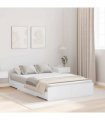 vidaXL Storage Bed Frame White 120 x 200 cm Engineered Wood