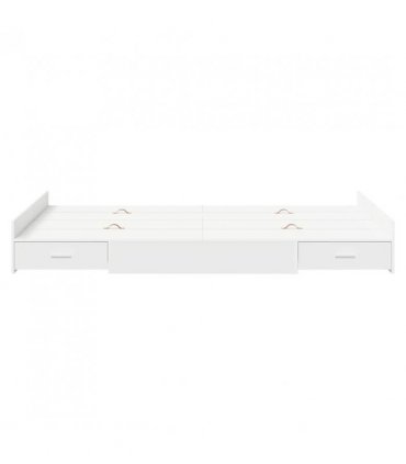 vidaXL Storage Bed Frame White 120 x 200 cm Engineered Wood