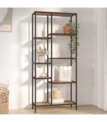 vidaXL Book Shelf 80x30x180 cm Steel and Engineered Wood
