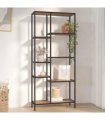 vidaXL Book Shelf 80x30x180 cm Steel and Engineered Wood